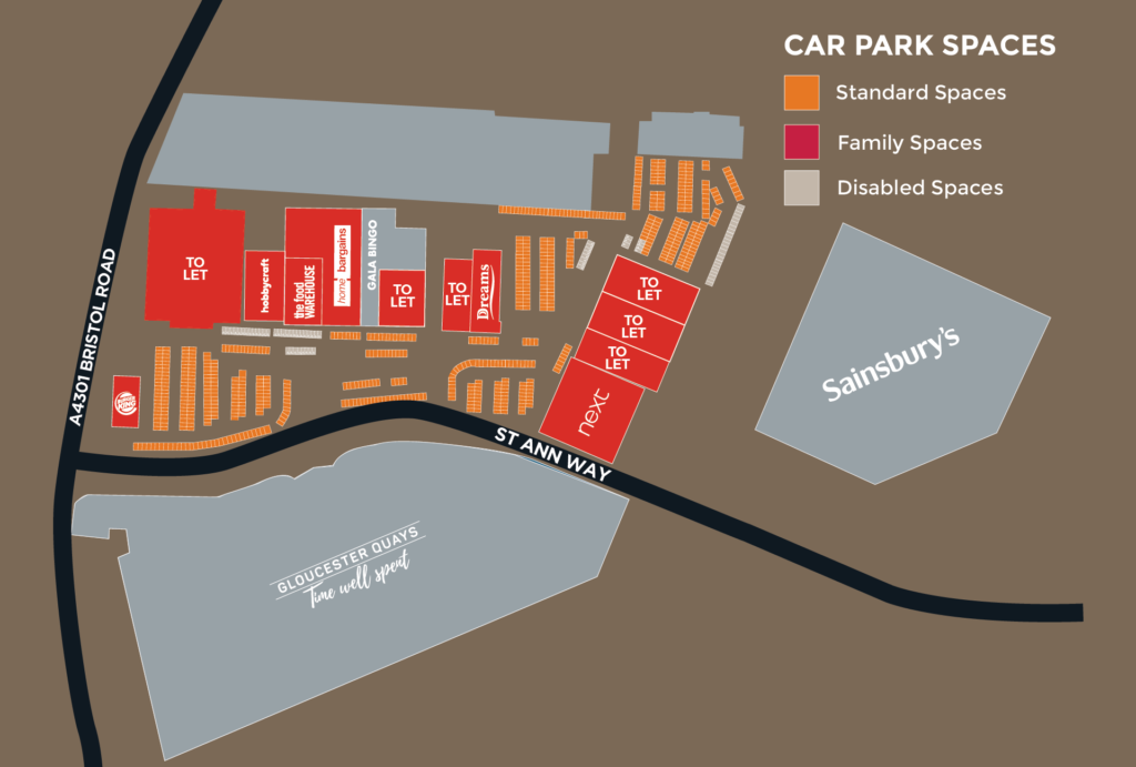 Parking Gloucester Quays Retail Park